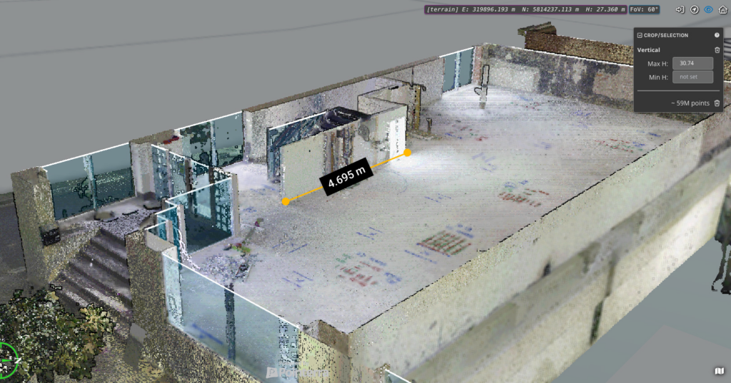 interior 3D Point Cloud accurate measurements 3d scanning